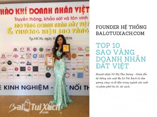 Founder Hệ thống BaloTuiXach.com - Doanh nhân Võ Thị Thu Sương - Top 10 Sao Vàng Doanh Nhân Đất Việt